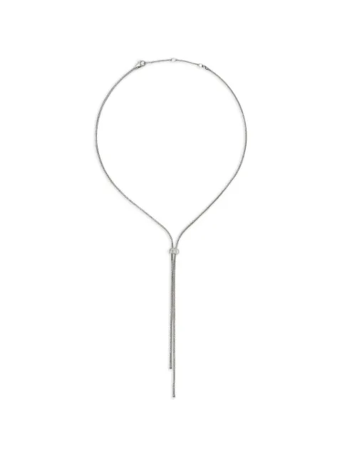 John Hardy diamond stud-detail lariat necklace Silver NBP972042DI