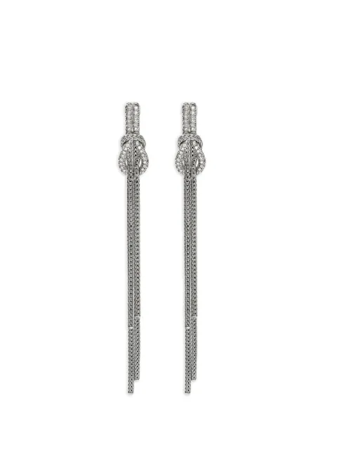John Hardy Love Knot diamond earrings Silver EBP9010632DI
