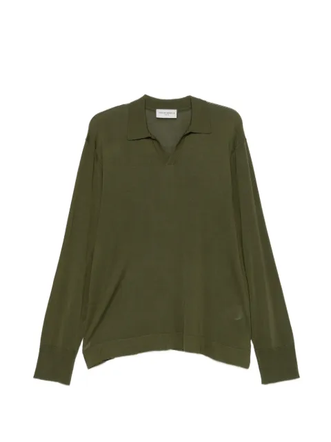 Officine Generale Simone V-neck sweatshirt Green S26MKNT310
