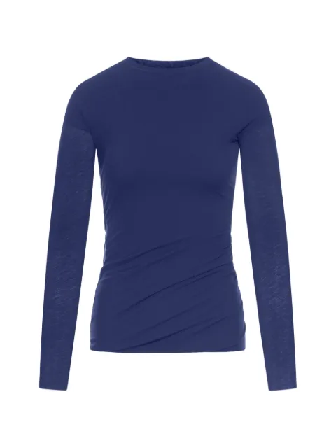 Jil Sander long-sleeved draped top Blue J03NH0036J20342