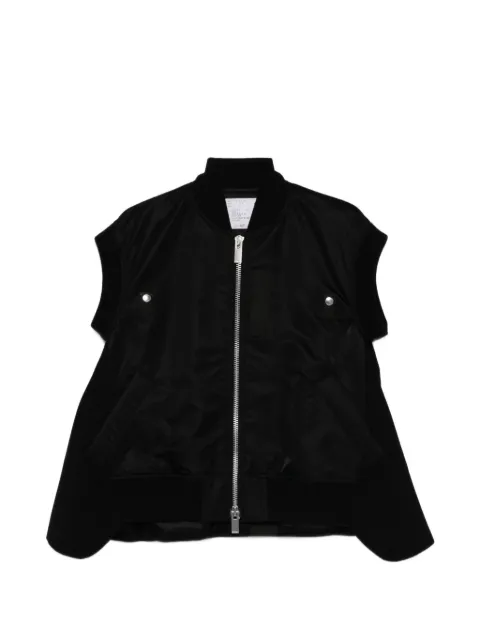 sacai zip-up gilet Black 2608450