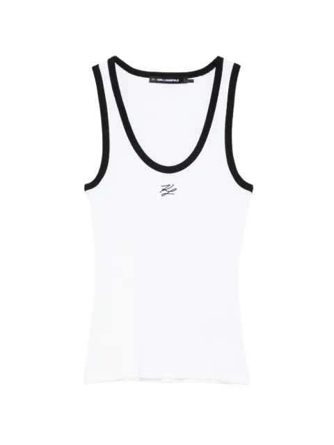 Karl Lagerfeld Autograph Logo tank top White B2W17003101