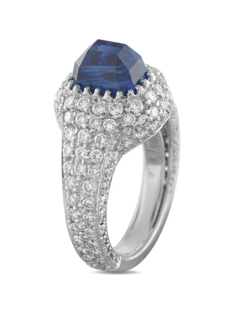 LB Exclusive diamond-sapphire ring Silver MF41021926
