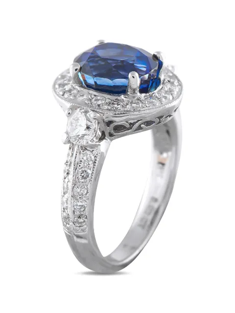 LB Exclusive diamond and sapphire cocktail ring Silver MF32021926