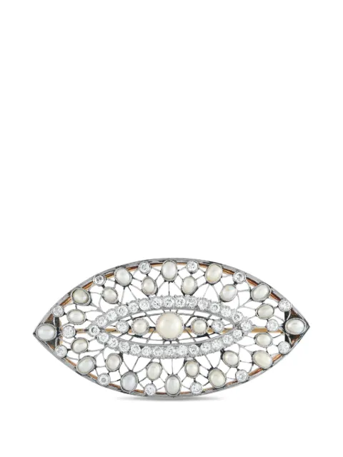 LB Exclusive diamond pearl brooch Silver MF32022026