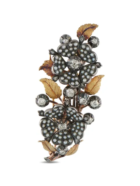 LB Exclusive diamond and pearl brooch Pink MF60021826