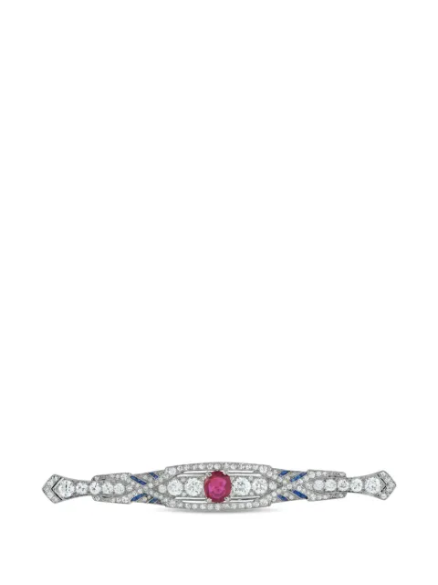 LB Exclusive diamond ruby brooch Silver MF02021926