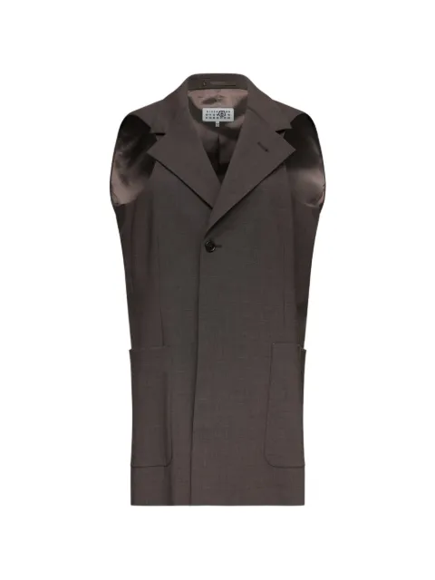 MM6 Maison Margiela sleeveless waistcoat Brown S62FB0087M35733