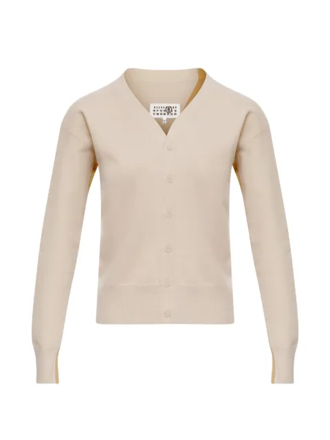 MM6 Maison Margiela V-neck buttoned cardigan Neutrals S62HP0041M13270
