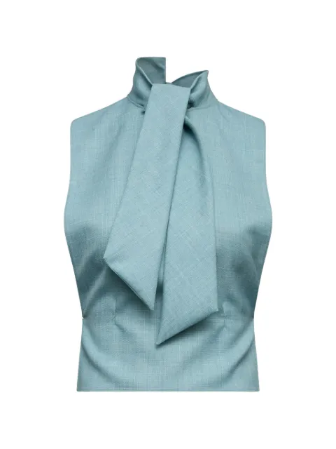 MM6 Maison Margiela wool sleeveless top Blue S62TH0054M35884