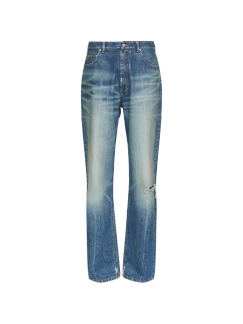 MM6 Maison Margiela distressed trousers Blue SH2LA0054M30058