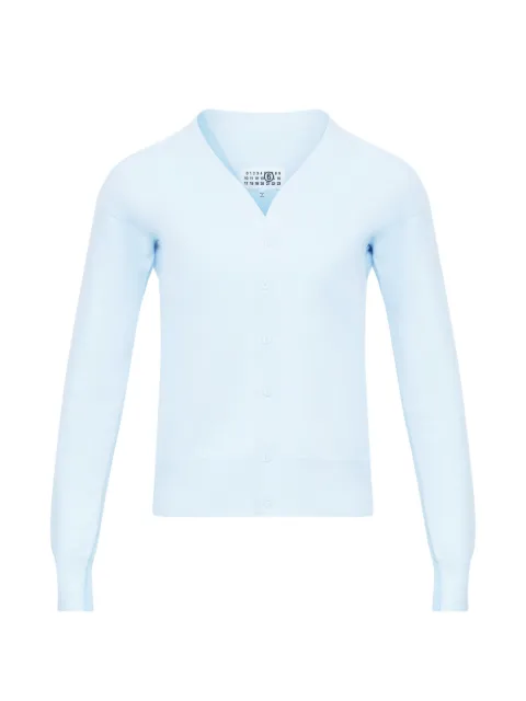 MM6 Maison Margiela V-neck buttoned cardigan Blue S62HP0041M13270