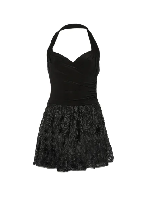 Norma Kamali Cayla halterneck mini dress Black ST1263EPG51001BLK