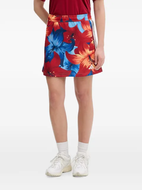 adidas x Farm Rio floral-print mini skirt Red KS8059
