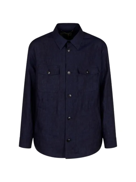 Canali flap-pocket jacket Blue O30528AE05958302