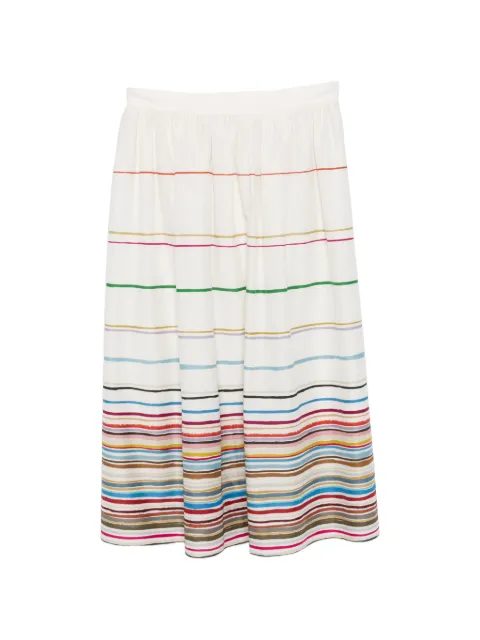 Paul Smith striped midi skirt White W1R311SV11230