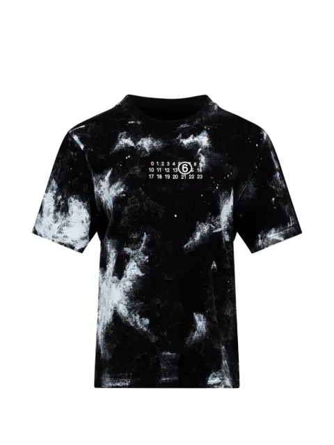 MM6 Maison Margiela tie-dye short-sleeve T-shirt Black S62GD0217M20048