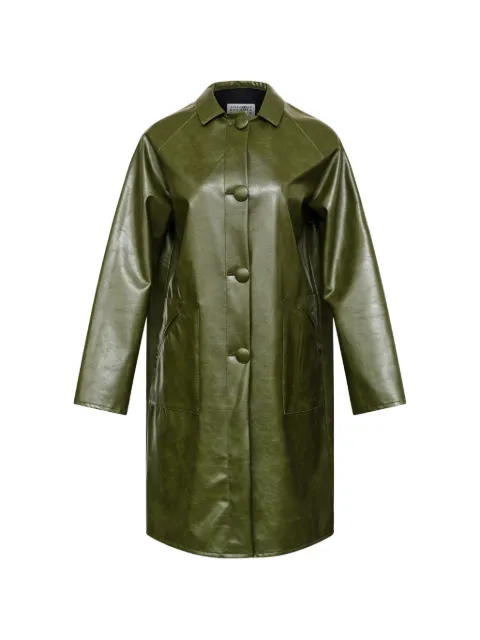 MM6 Maison Margiela buttoned single-breasted coat Green S62AA0105M35465