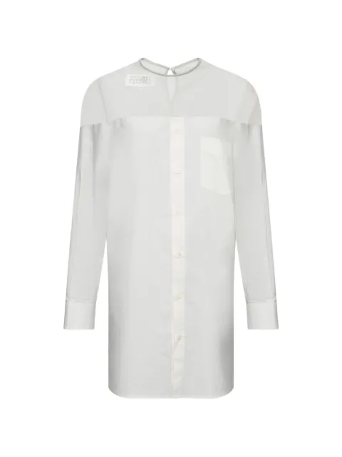 MM6 Maison Margiela high-cut cuffed cotton shirt White S62NH0053M35256