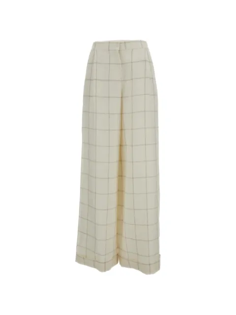 Dusan check trousers Neutrals U3211RIVORY