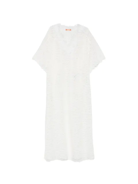 Ermanno Scervino lace V-neck dress White D484Q713UBT