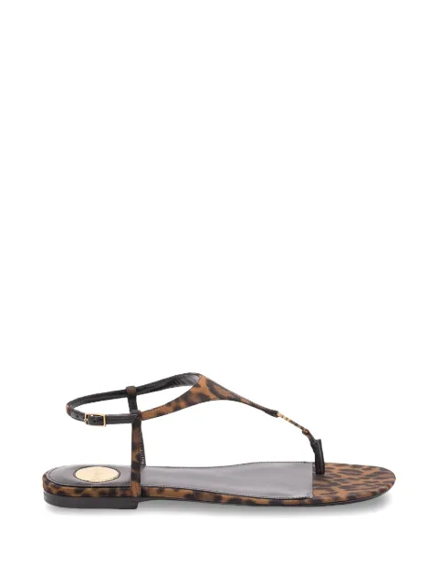 Saint Laurent Cassandra logo sandals Brown 860715AAC9X