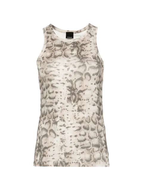 PINKO ribbed vest top with snake print Neutrals 106919A3DP