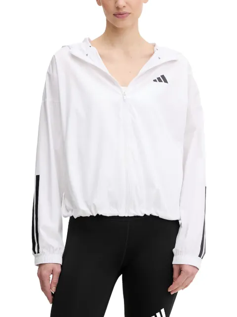 adidas Hyperglam hooded logo-print jacket White KC7655