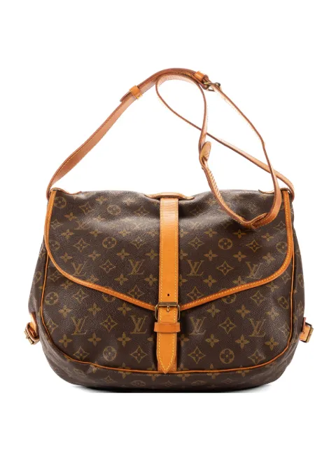 Louis Vuitton Pre-Owned 35 Saumur monogram cross body bag Brown AR1910