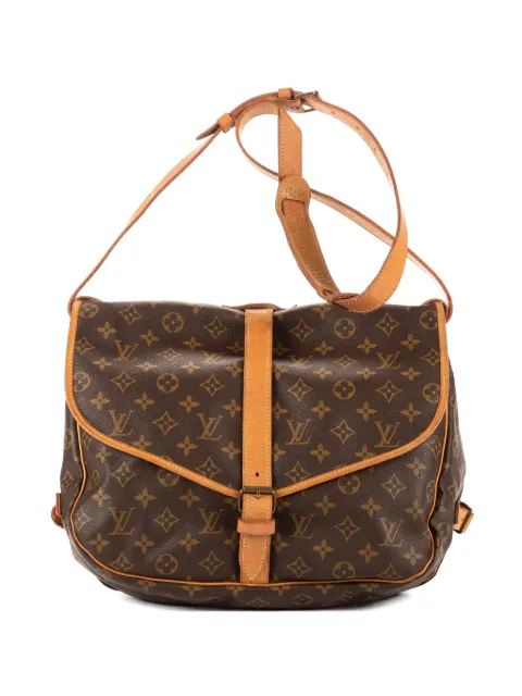 Louis Vuitton Pre-Owned 35 Saumur monogram adjustable-strap cross body bag Brown AR0961