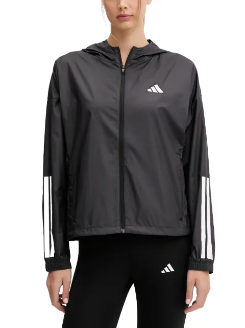 adidas logo-print windbreaker Black JX1872