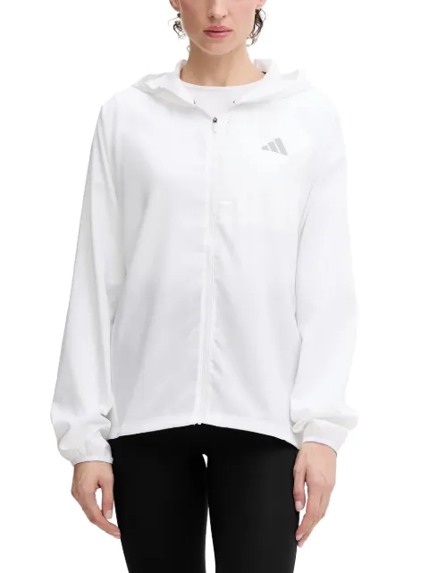 adidas hooded logo-print jacket White KA0253