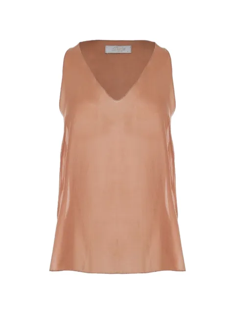 Devotion V-neck sleeveless blouse Brown 026007G