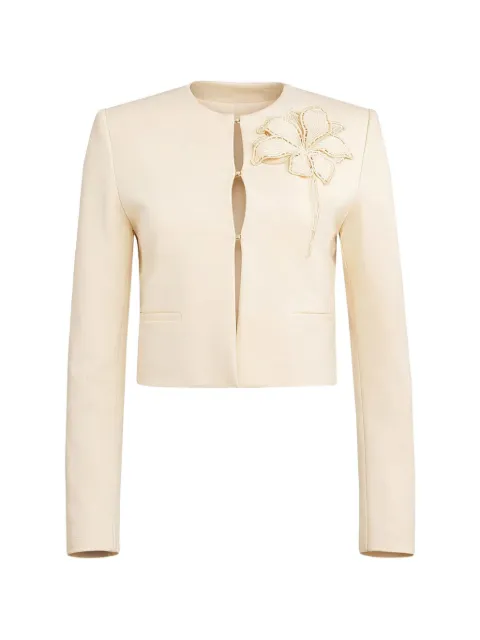TWINSET floral appliqué jacket Neutrals 261TP2053