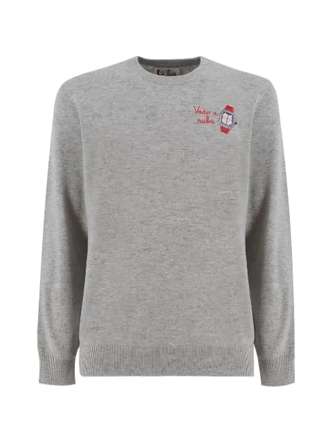 MC2 Saint Barth embroidered crew-neck sweater Grey HER002403127I