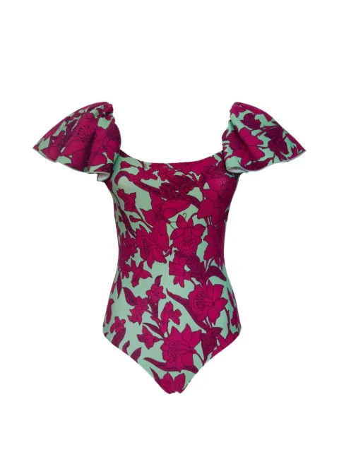La DoubleJ floral-print swimsuit Pink SWI0034LYC002LIL01PU01