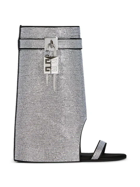 Givenchy lock ankle sandals Silver BE307TE1SR