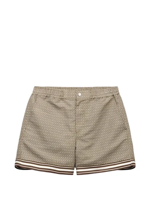 CHÉ Lucena-print swim shorts Neutrals 2623607