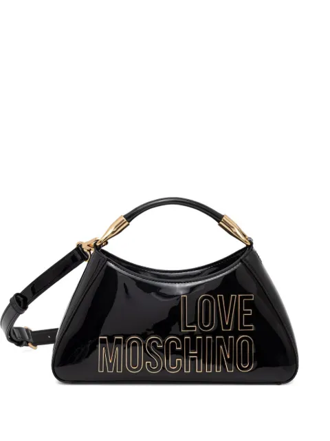 Love Moschino logo-plaque tote bag Black JC4248PP0OKE1