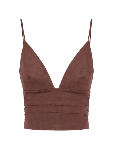 PINKO V-neck top Brown 106567A34I