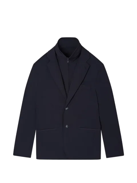 Emporio Armani zip-detail blazer Blue EM001506AF18502