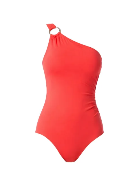 Michael Michael Kors one-shoulder ring-detail swimsuit Red MM7M524