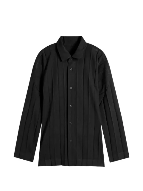 Homme Plissé Issey Miyake pleated long-sleeve shirt Black HP66FJ17615