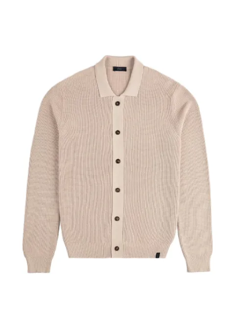 Fay buttoned ribbed cardigan Neutrals NMMC152243TWYI098