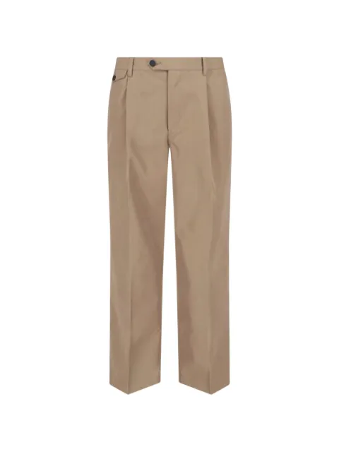 DUNST buttoned front-pleat trousers Brown UDPA6A303W1