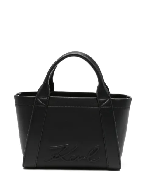 Karl Lagerfeld small K/Ville embossed-logo tote bag Black B1W300671AV