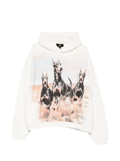 Represent dog-print hoodie Neutrals MLM10072872