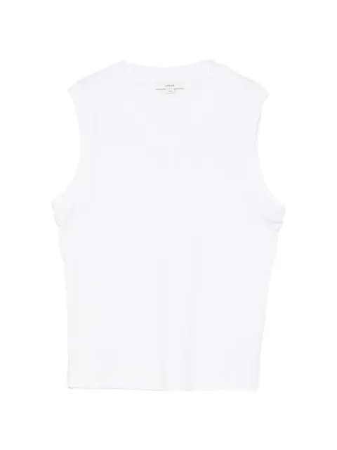 Vince V-neck sleeveless tank top White V172384886