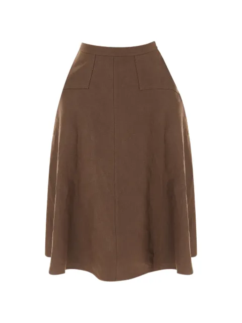 Polo Ralph Lauren paneled midi A-line skirt Brown 211A96319001
