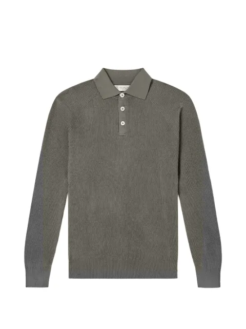 Brunello Cucinelli English rib polo shirt Neutrals M29400105CXS05
